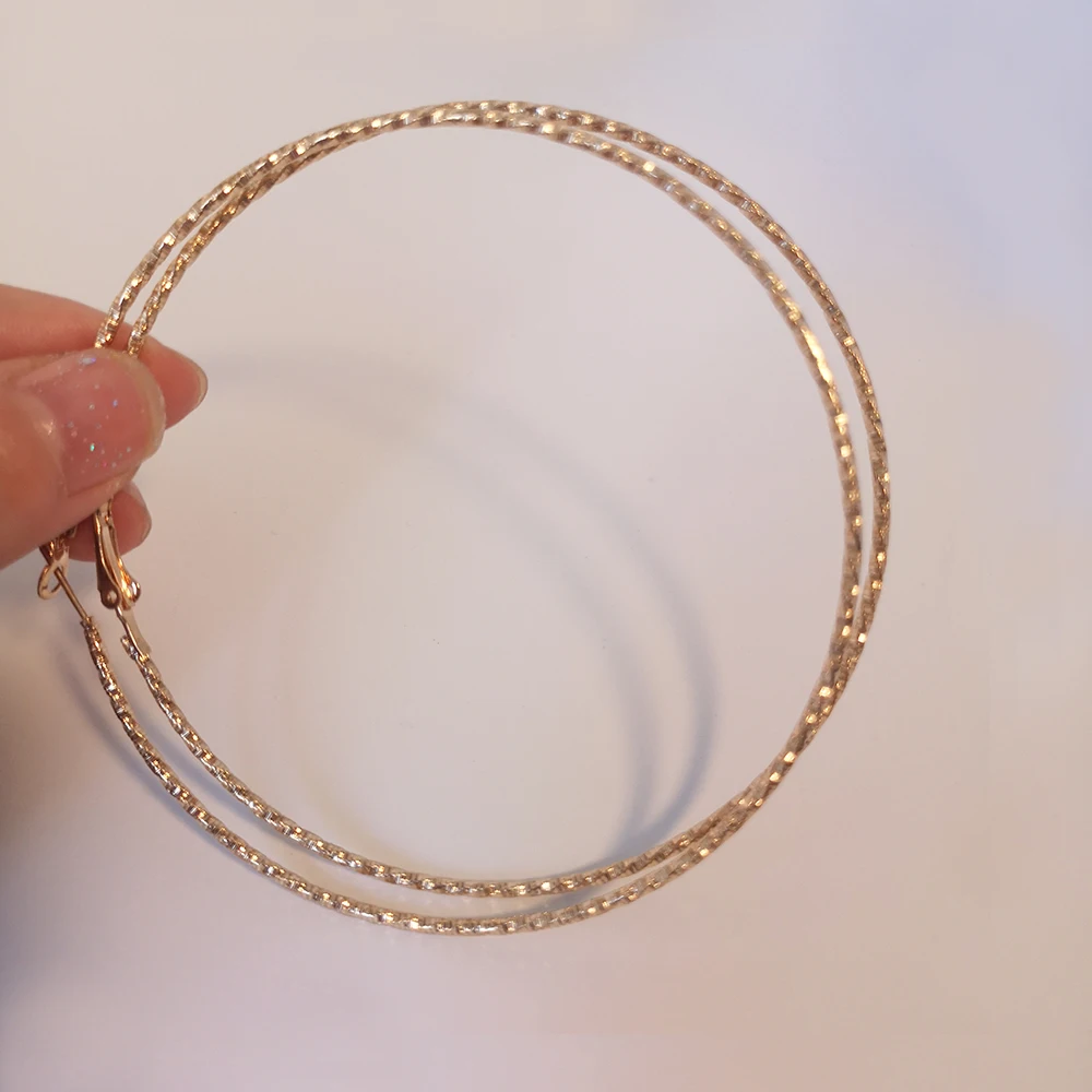 BLIJERY New Fashion Big Hoop Earrings Basketball Brincos Shiny Starry Large Circle Earrings for Women Jewelry Boucles d'oreill