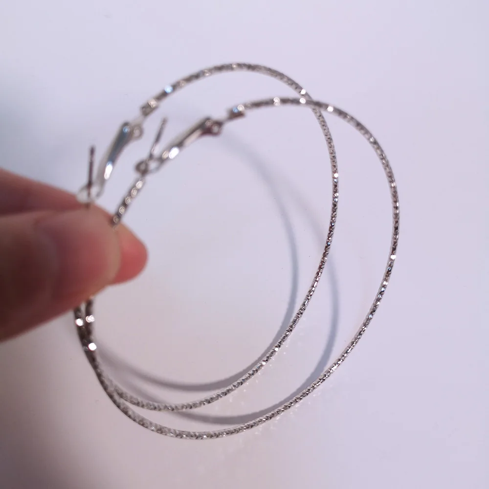 BLIJERY New Fashion Big Hoop Earrings Basketball Brincos Shiny Starry Large Circle Earrings for Women Jewelry Boucles d'oreill