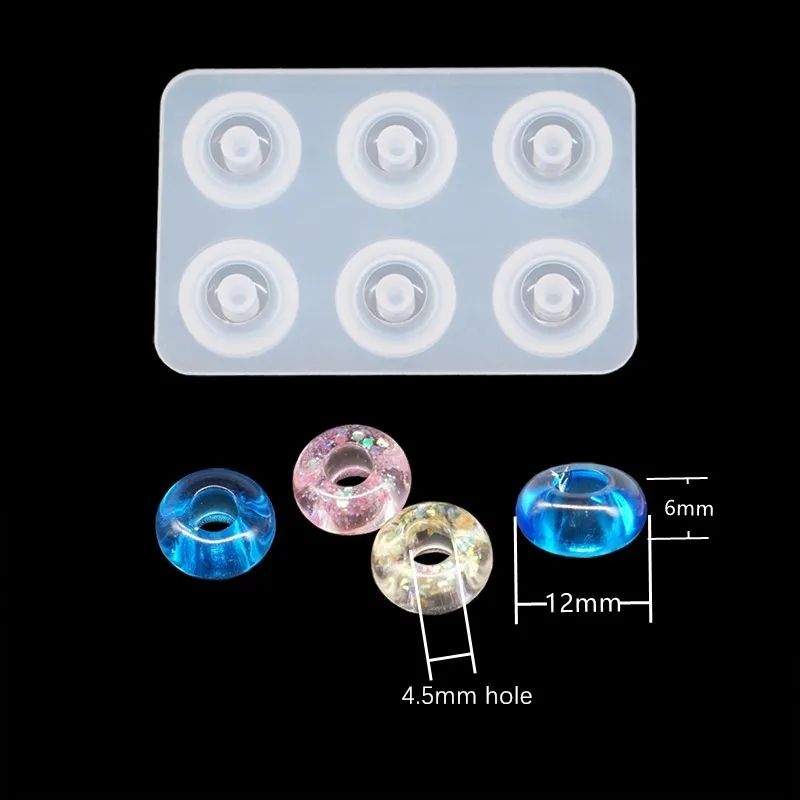 SNASAN Silicone Mold For Jewelry Beads 9mm12mm 16mm Cube Ball 6 Compartment Epoxy Resin Silicone Mould Handmade DIY Material