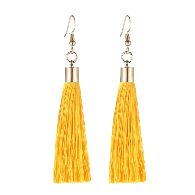 LOVBEAFAS Fringe Tassel Earrings For Women Gold Color Vintage Long Drop Dangle Earrings Fashion Wedding Jewelry Party Gift