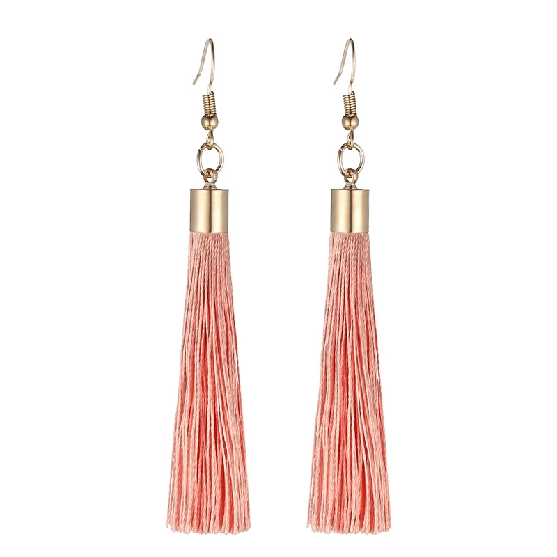 LOVBEAFAS Fringe Tassel Earrings For Women Gold Color Vintage Long Drop Dangle Earrings Fashion Wedding Jewelry Party Gift