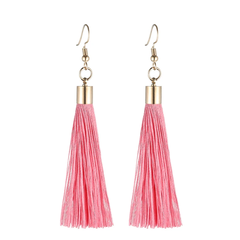 LOVBEAFAS Fringe Tassel Earrings For Women Gold Color Vintage Long Drop Dangle Earrings Fashion Wedding Jewelry Party Gift