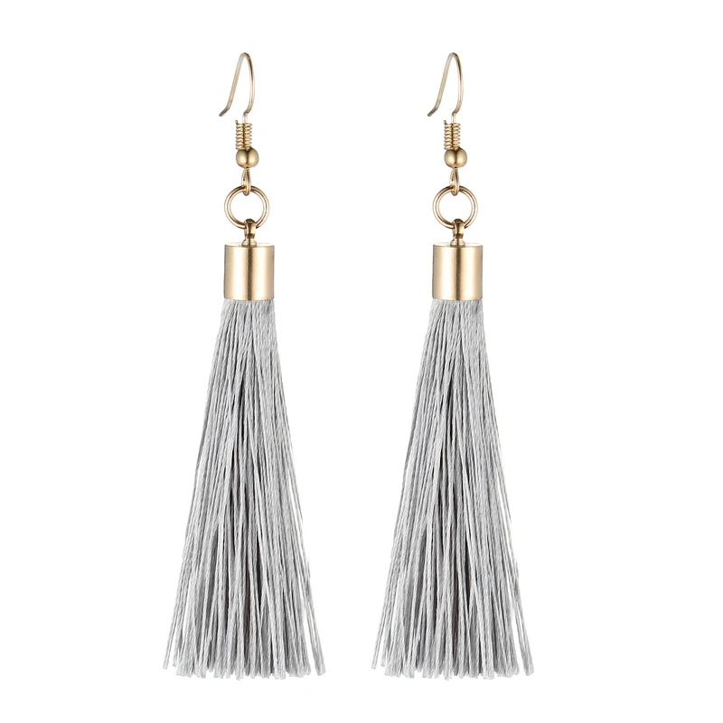 LOVBEAFAS Fringe Tassel Earrings For Women Gold Color Vintage Long Drop Dangle Earrings Fashion Wedding Jewelry Party Gift