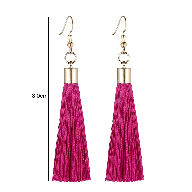 LOVBEAFAS Fringe Tassel Earrings For Women Gold Color Vintage Long Drop Dangle Earrings Fashion Wedding Jewelry Party Gift