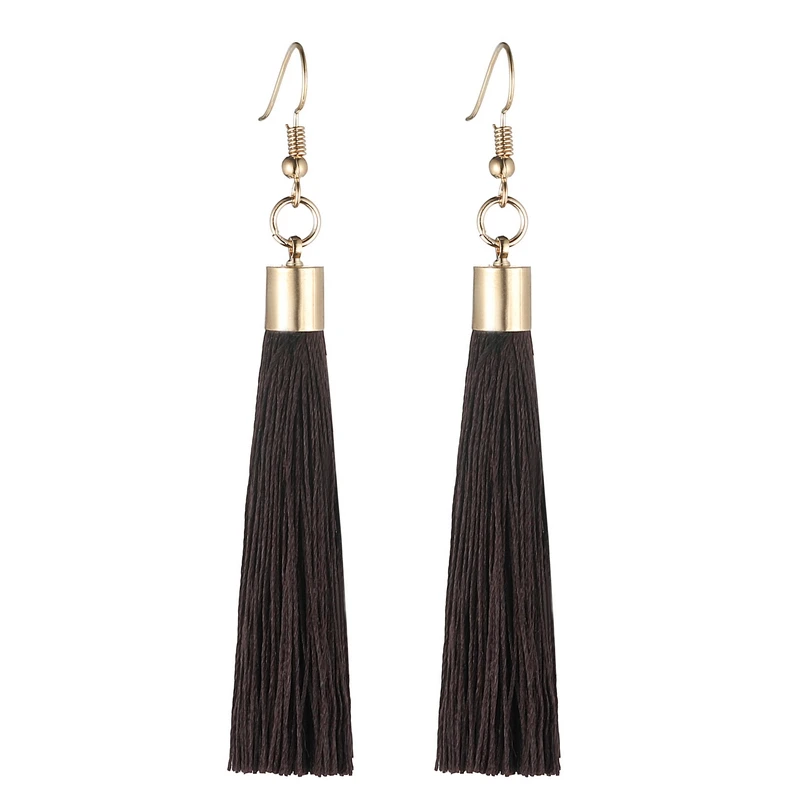LOVBEAFAS Fringe Tassel Earrings For Women Gold Color Vintage Long Drop Dangle Earrings Fashion Wedding Jewelry Party Gift