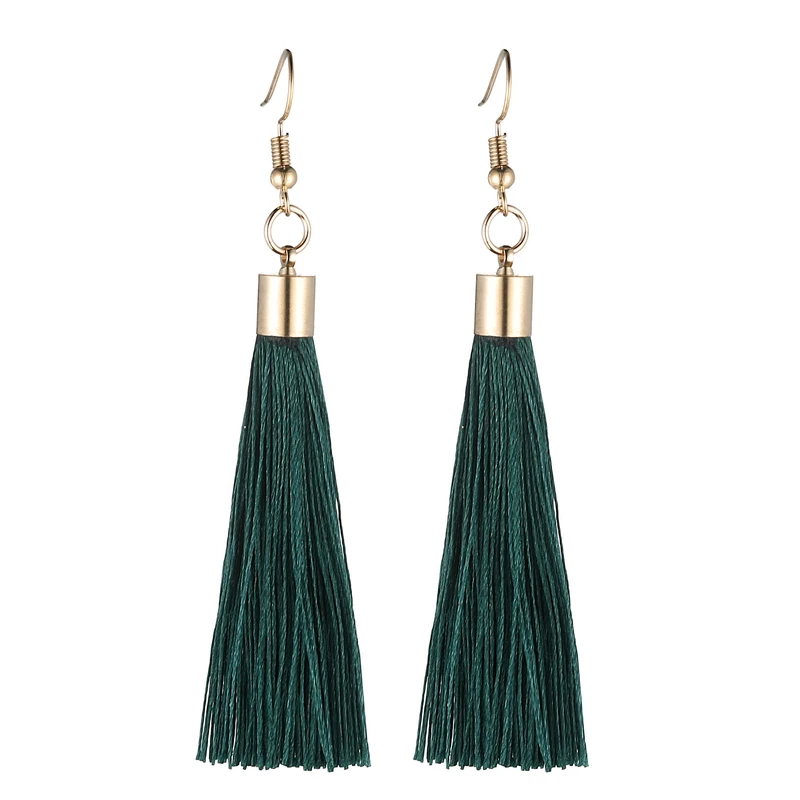 LOVBEAFAS Fringe Tassel Earrings For Women Gold Color Vintage Long Drop Dangle Earrings Fashion Wedding Jewelry Party Gift