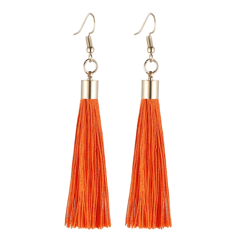 LOVBEAFAS Fringe Tassel Earrings For Women Gold Color Vintage Long Drop Dangle Earrings Fashion Wedding Jewelry Party Gift