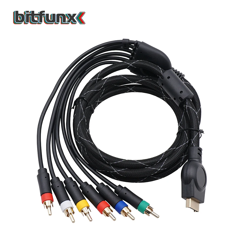 Bitfunx PS2/PS3 Component Cable 1.8m Premium High Resolution Game Cable Accessories For Sony PlayStation 2/3