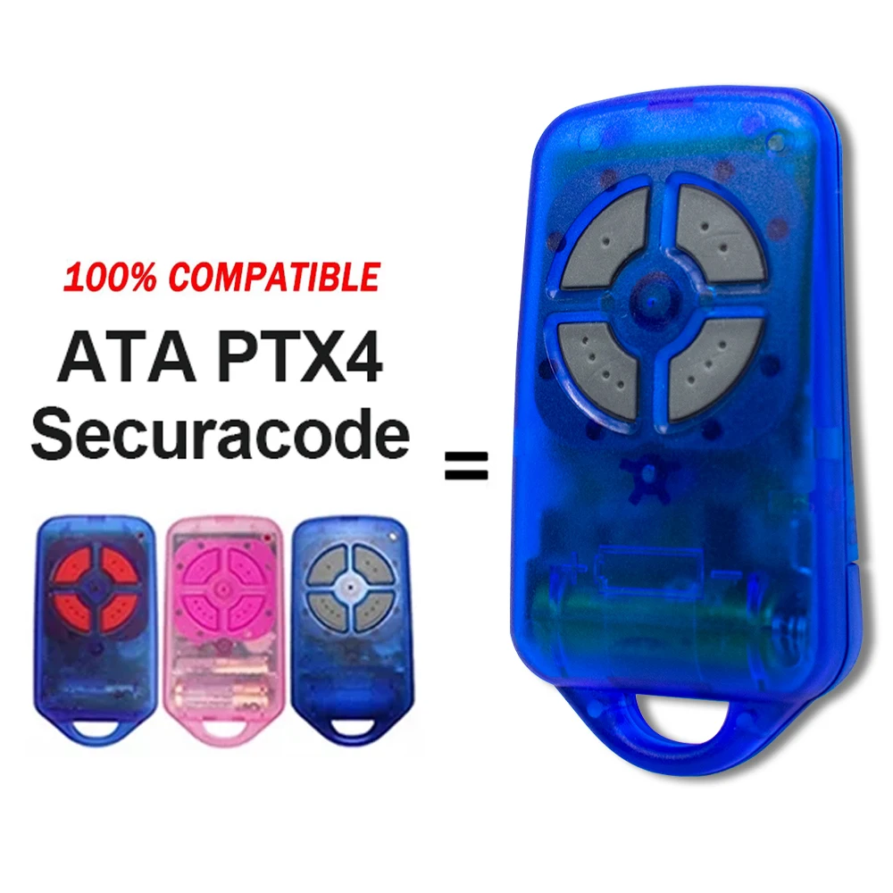 ATA PTX-4 Securacode Garage/Gate Door Replacement Remote Control Transmitter For ATA PTX4 433.92 MHz