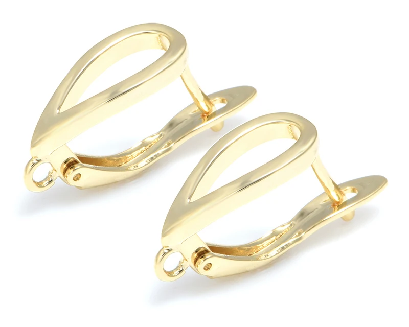 Classic Hoop Earrings Accessories for Jewelry Making Sliver Gold Zircon Copper Earring Hooks Jewellery Making Supplies