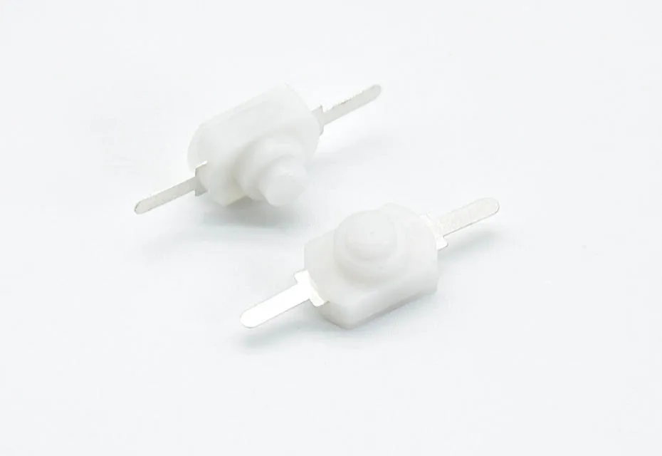 10pcs 1A 30V DC 2A 250V White/Black Latching On Off Mini Torch Push Button Switch Hot sale