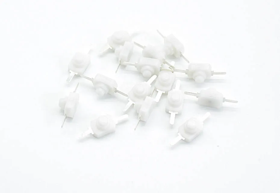 10pcs 1A 30V DC 2A 250V White/Black Latching On Off Mini Torch Push Button Switch Hot sale