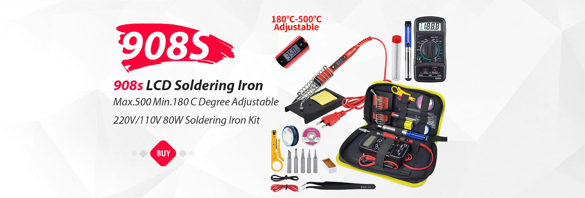2 in 1 750W Soldering Station LCD Digital display welding rework station for cell-phone BGA SMD PCB IC Repair solder tools 8898