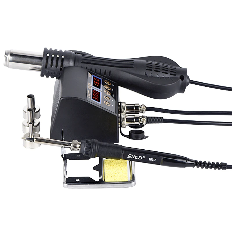2 in 1 750W Soldering Station LCD Digital display welding rework station for cell-phone BGA SMD PCB IC Repair solder tools 8898