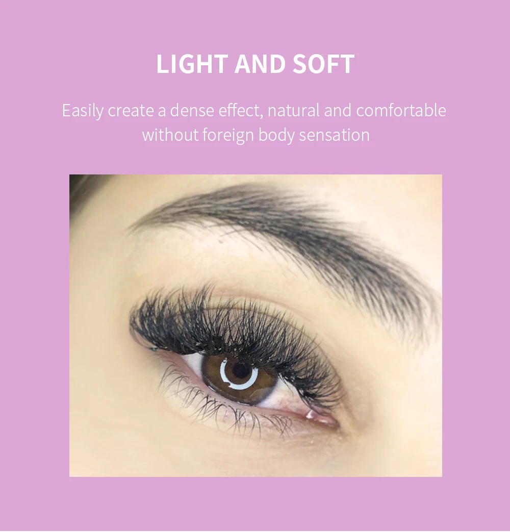 GLAMLASH Wholesale 16Rows BCCCD Curl Natural Mink Single Eyelash Extension Premium Individual Fake False Eye Lashes