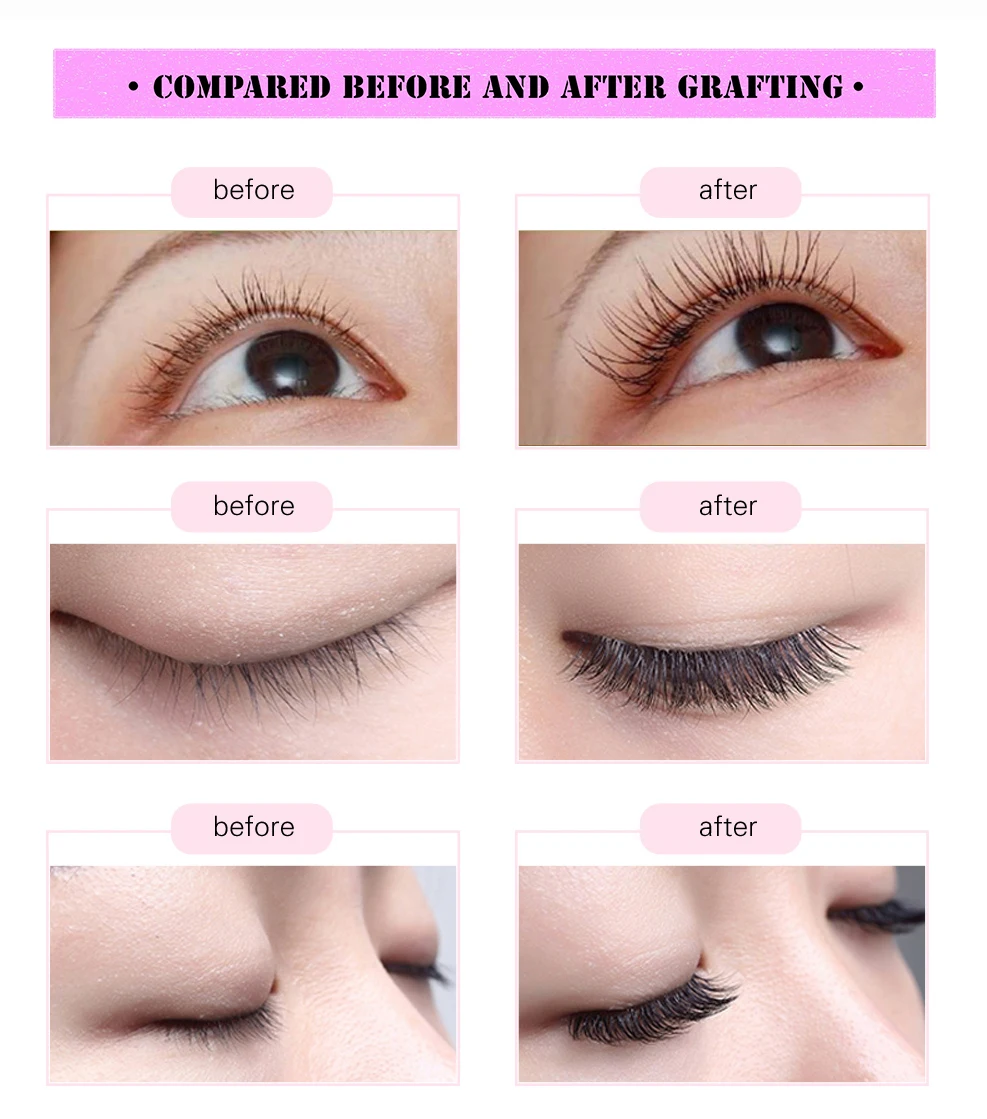 GLAMLASH Wholesale 16Rows BCCCD Curl Natural Mink Single Eyelash Extension Premium Individual Fake False Eye Lashes