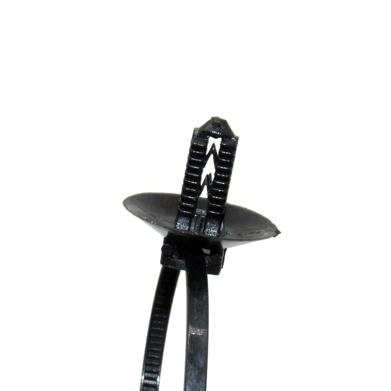 18PCS Auto Girder Frame Body Harness Electric Circuit Oil Water Pipe Barbed Cable Tie Fixed Base Plastic Fastener Clip Rivet
