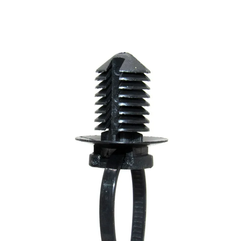 18PCS Auto Girder Frame Body Harness Electric Circuit Oil Water Pipe Barbed Cable Tie Fixed Base Plastic Fastener Clip Rivet