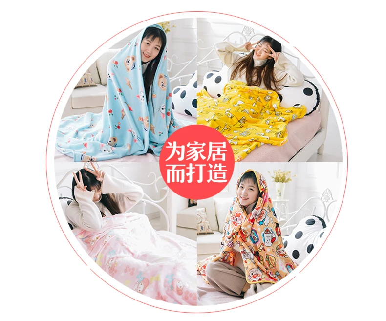 7 Styles Kawaii Anime Flannel Blanket Japan Bedroom Sofa Comfortable Warm Flannel Blanket Bedspread on the Bed Cover Blanket