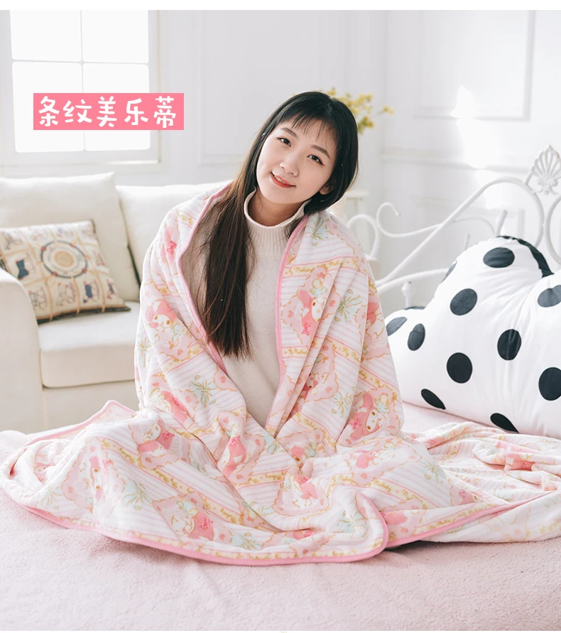 7 Styles Kawaii Anime Flannel Blanket Japan Bedroom Sofa Comfortable Warm Flannel Blanket Bedspread on the Bed Cover Blanket