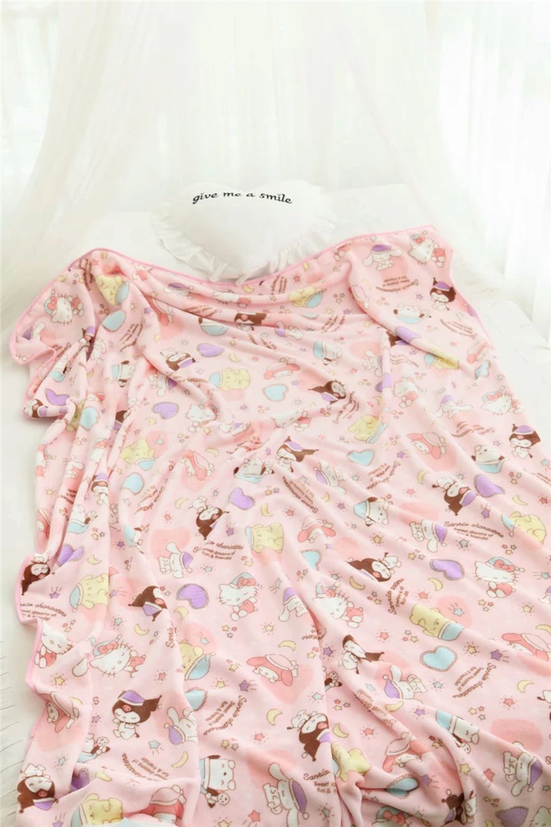 7 Styles Kawaii Anime Flannel Blanket Japan Bedroom Sofa Comfortable Warm Flannel Blanket Bedspread on the Bed Cover Blanket