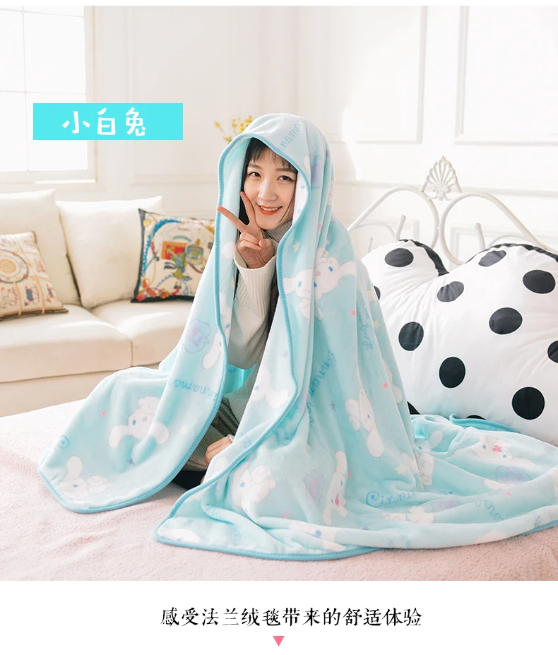 7 Styles Kawaii Anime Flannel Blanket Japan Bedroom Sofa Comfortable Warm Flannel Blanket Bedspread on the Bed Cover Blanket