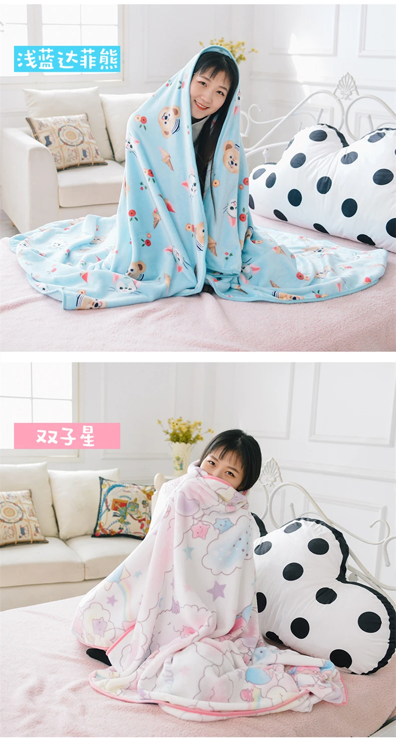 7 Styles Kawaii Anime Flannel Blanket Japan Bedroom Sofa Comfortable Warm Flannel Blanket Bedspread on the Bed Cover Blanket