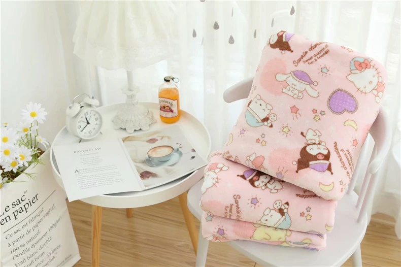 7 Styles Kawaii Anime Flannel Blanket Japan Bedroom Sofa Comfortable Warm Flannel Blanket Bedspread on the Bed Cover Blanket