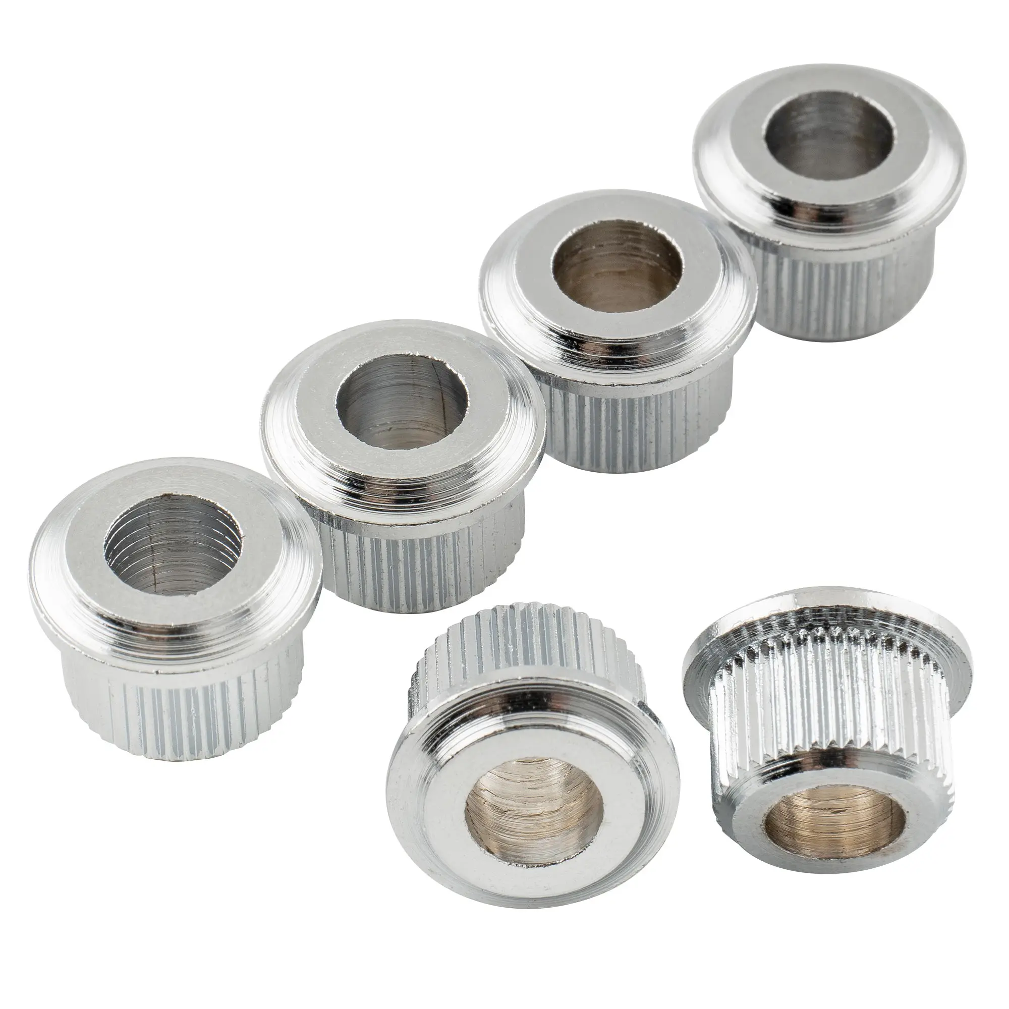 Musiclily Pro Steel Vintage/Modern 6mm to 10mm Guitar Tuner Conversion Bushings Tuning Pegs Adapter Ferrules (Set of 6)
