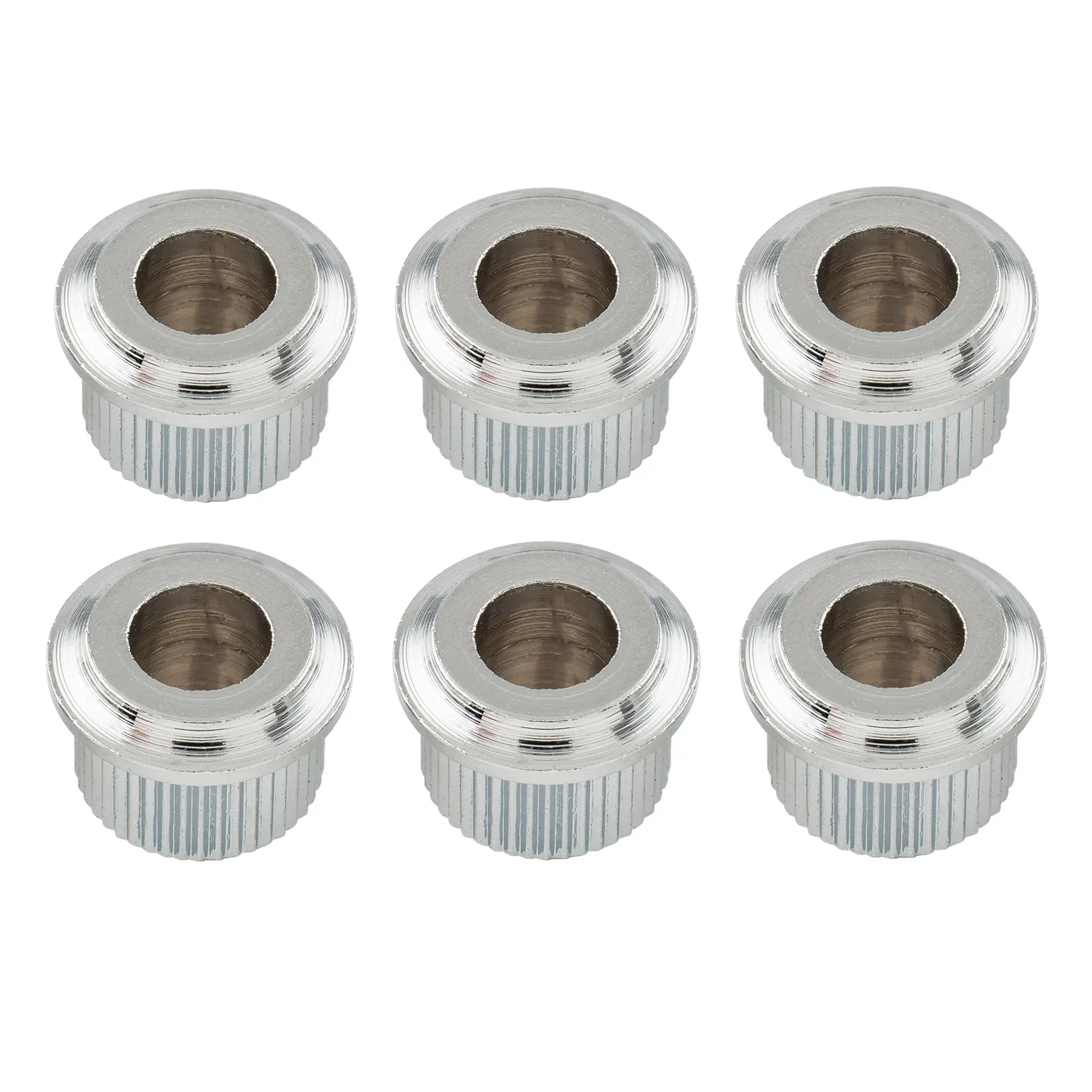 Musiclily Pro Steel Vintage/Modern 6mm to 10mm Guitar Tuner Conversion Bushings Tuning Pegs Adapter Ferrules (Set of 6)