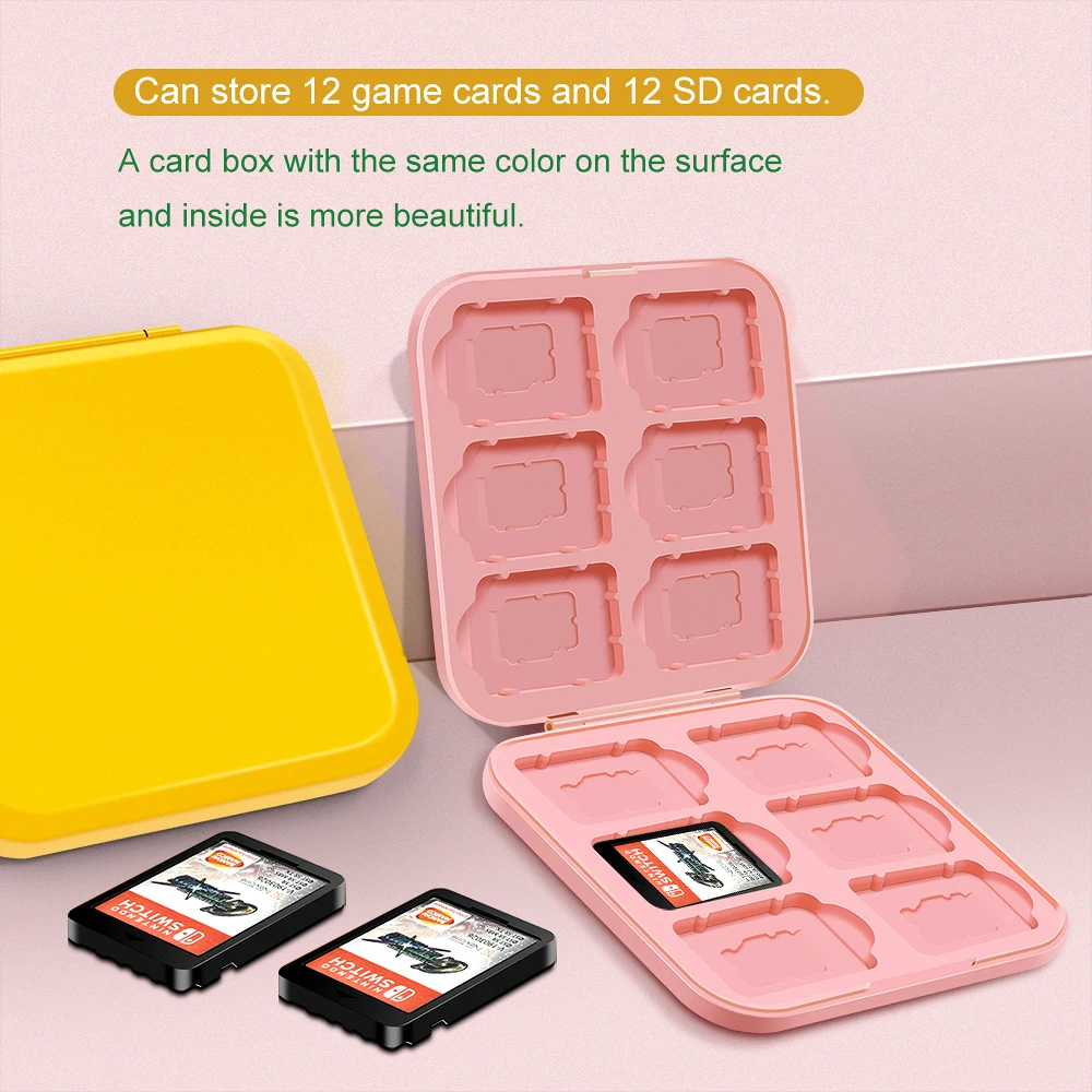 Nintend Switch Game Card Storage Box Colorful Hard Shell Case With 24 Cartridge Slots For Nintendo Switch Lite Accessories