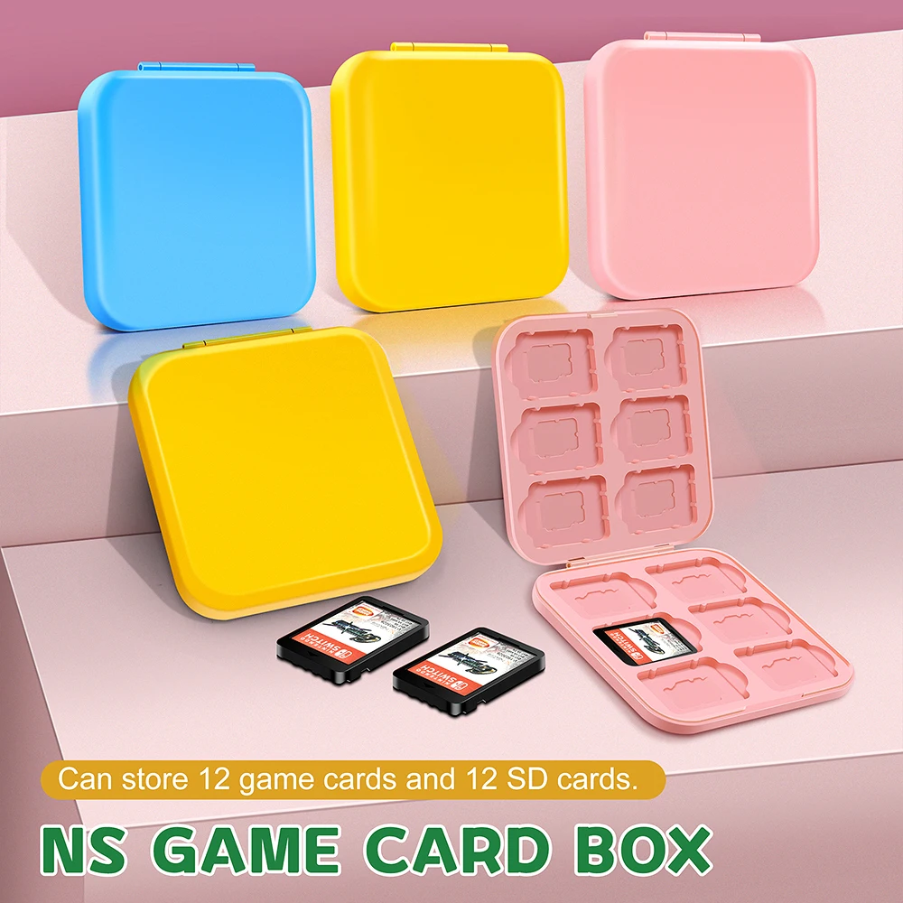 Nintend Switch Game Card Storage Box Colorful Hard Shell Case With 24 Cartridge Slots For Nintendo Switch Lite Accessories