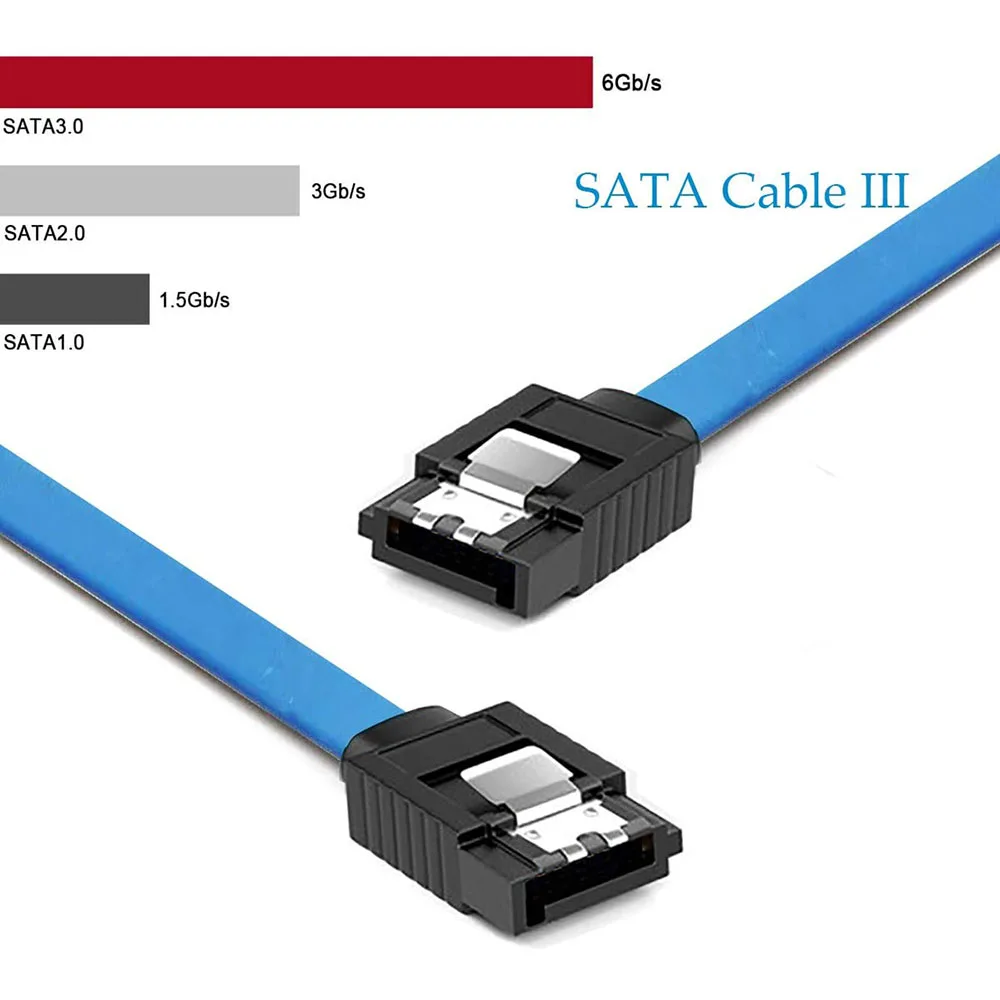12 Pack 90 Degree Right-Angle / Straight SATA III HDD SDD Cable 6.0 Gbps With Locking Latch 16Inch For SATA HDD, SSD, CD Driver