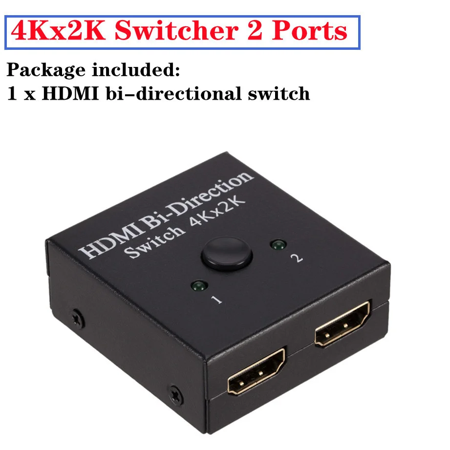 4K 2K 3x1 HDMI Cable Splitter HD 1080P Video Switcher Adapter 3 Input 1 Output Port HDMI Hub for Xbox PS4 DVD HDTV PC Laptop TV