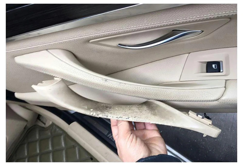 LHD Interior Plastic Door Armrest Window Switch Panel Pull Handle 7pcs Set For BMW 5 Series F10 F11 F18 520i 523i 525i 528i 535i