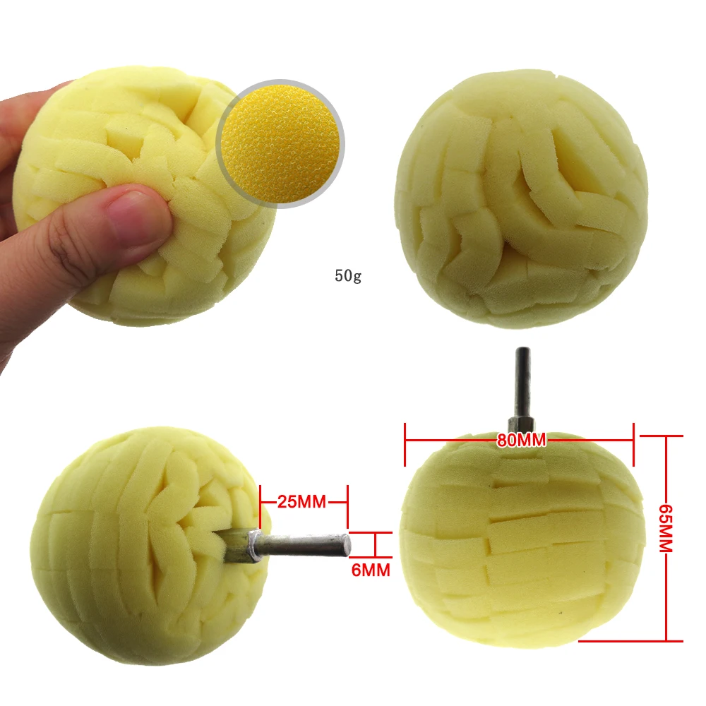Car Polishing Pad Buffing Foam Sponge Pad Cone Polisher Buffer Pad Automotive Waxing Kit for Car Wheel Hub Headlight Polishing
