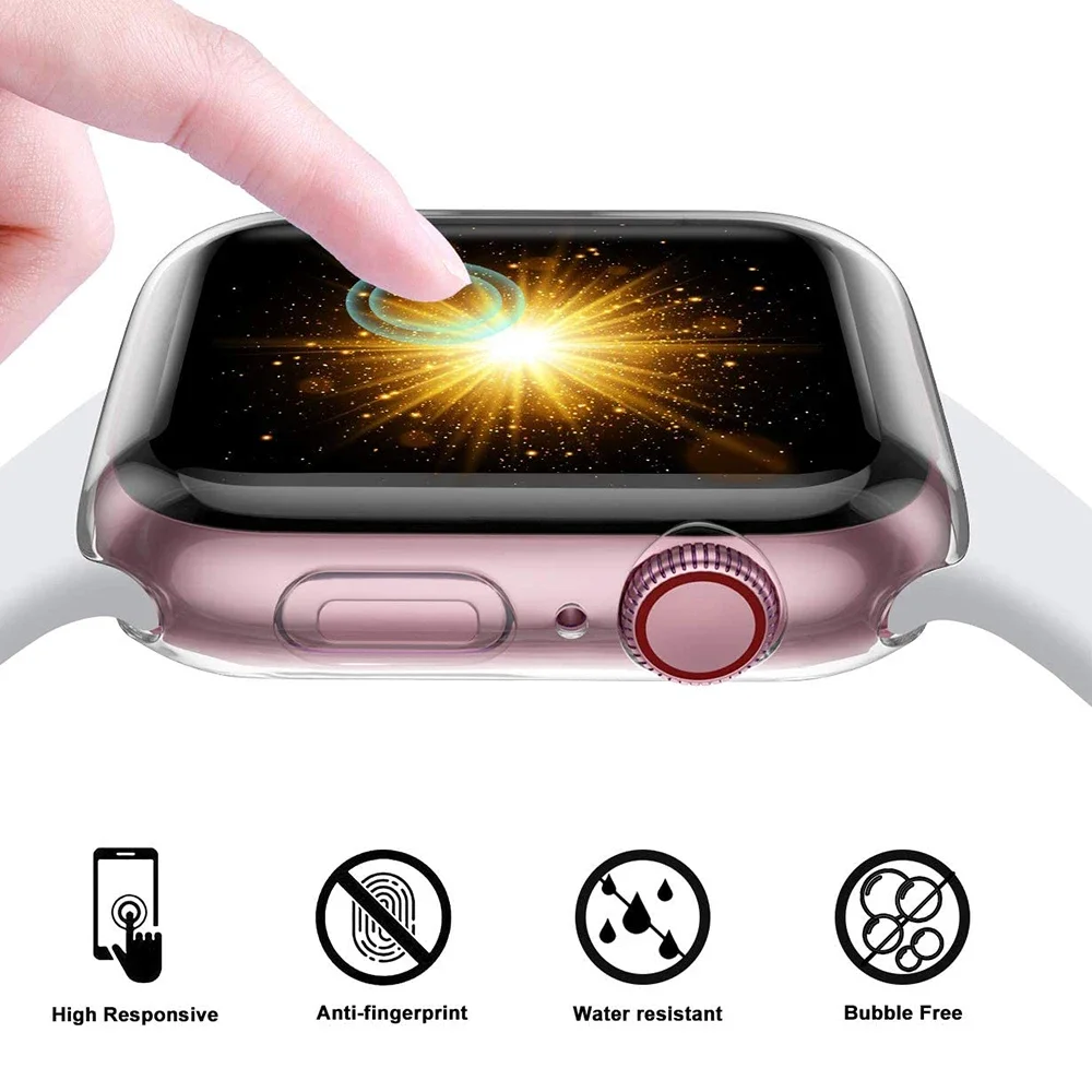 Screen Protector for Apple Watch 46mm 49mm 41mm 44MM 40MM 38 42mm TPU Bumper Cover Accessories iWatch Series Ultra 10 9 8 7 SE 6