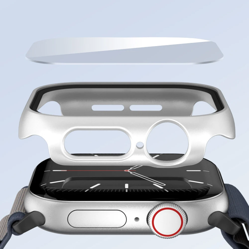 Tempered Glass+Cover for Apple Watch 10 42mm 46mm Matte Hard PC Bumper Screen Protector Case iWatch Series 10 42/46 Accessories