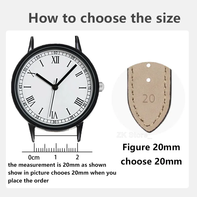 Genuine Cowhide Watch Straps with Box WatchBand 14mm 16mm 18mm 20mm 21mm 22mm 24mm Watch Bracelet Butterfly Clasp Wristband Belt