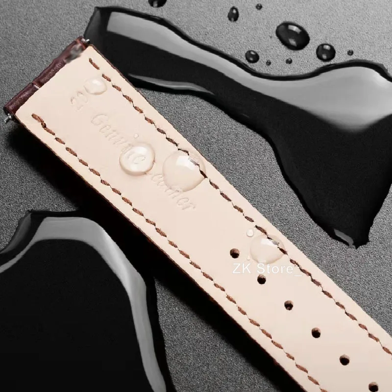 Genuine Cowhide Watch Straps with Box WatchBand 14mm 16mm 18mm 20mm 21mm 22mm 24mm Watch Bracelet Butterfly Clasp Wristband Belt