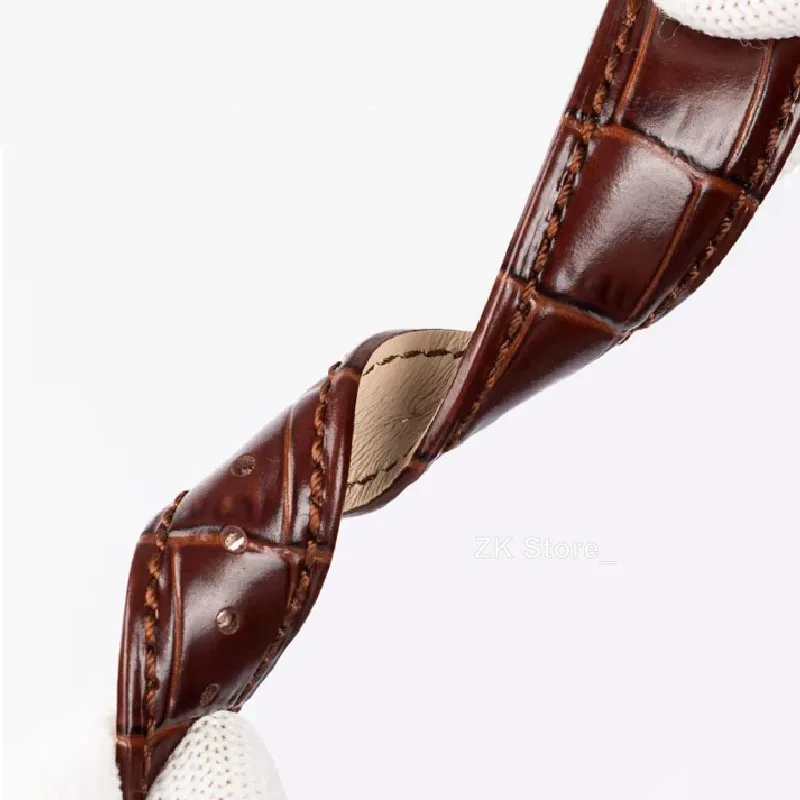 Genuine Cowhide Watch Straps with Box WatchBand 14mm 16mm 18mm 20mm 21mm 22mm 24mm Watch Bracelet Butterfly Clasp Wristband Belt