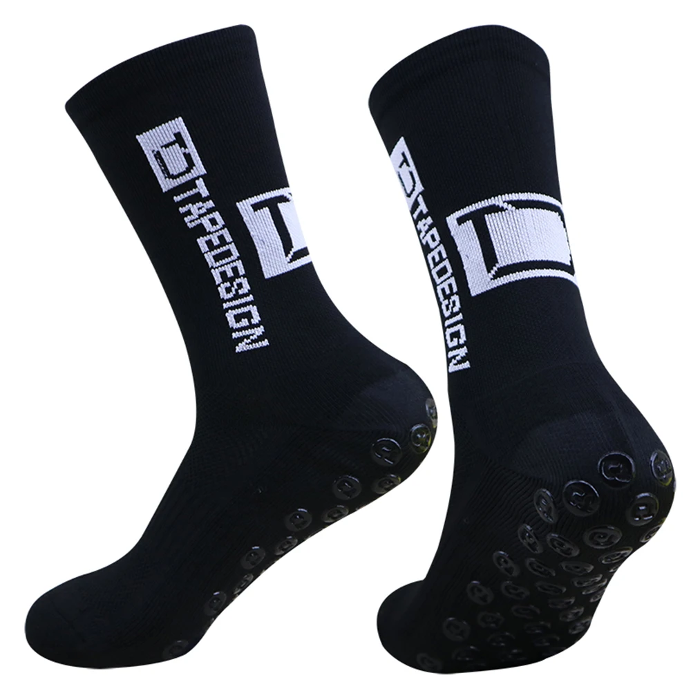 1/5 Pairs Non Slip Soccer Socks Men Non Skid Grip Football Basketball Sport Cycling Socks