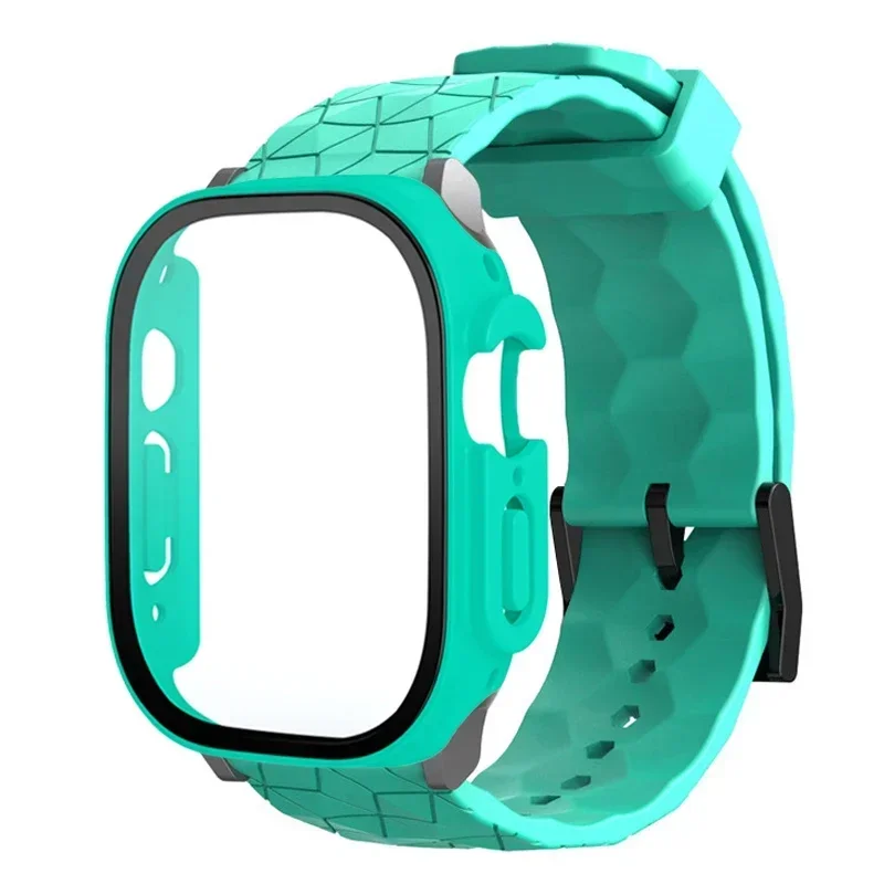 Watch Case+Strap for Apple Watch ULTRA 2 3 49mm 45mm 44mm 41mm 40mm Football Pattern Correa Bracelet iWatch 4/5/6/SE/7/8/9 Cases