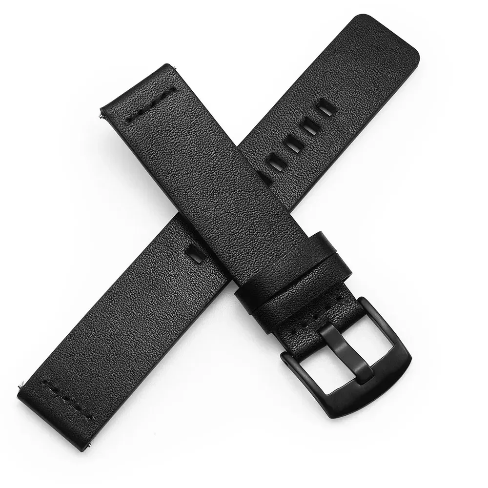 20mm 22mm Watch band Quick release Leather Strap for Samsung Galaxy Watch 3 Active2 40 44mm huawei watch gt 2 WatchBand 24 18mm