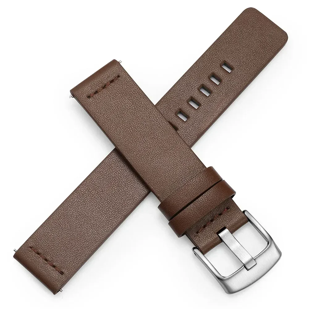 20mm 22mm Watch band Quick release Leather Strap for Samsung Galaxy Watch 3 Active2 40 44mm huawei watch gt 2 WatchBand 24 18mm