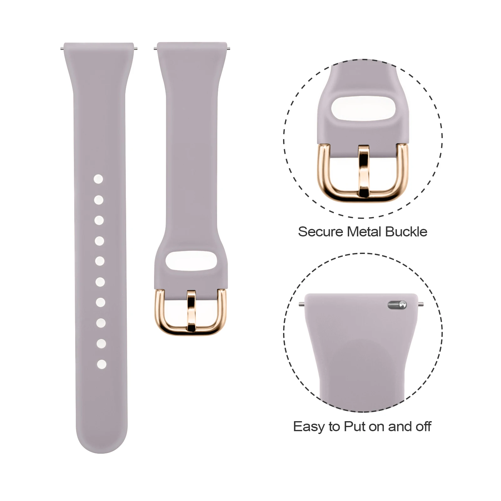 20mm Thin Silicone Band For Samsung Galaxy Watch 7 6 5 4 40mm 44mm/Watch 4 6 Classic/Active 2/5Pro 45mm/Watch 3 41mm Strap