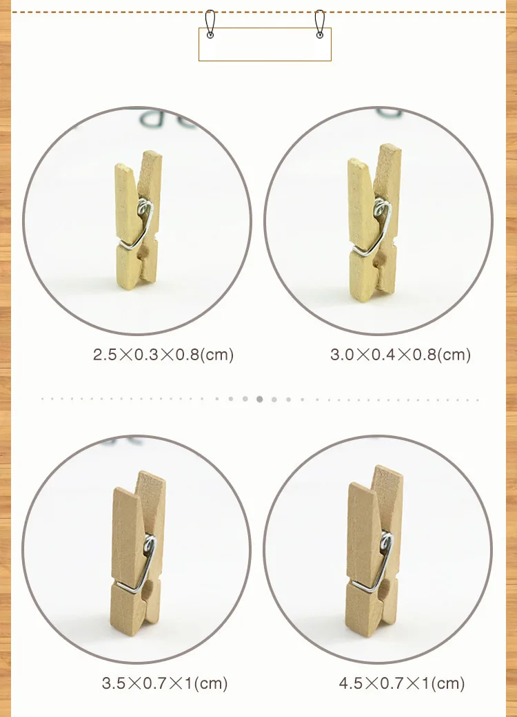 50pcs DIY Mini Wooden Clips Handmade Craft Decorative Photo Clips Clothespin Craft Decoration Pegs Home Office DIY Toy