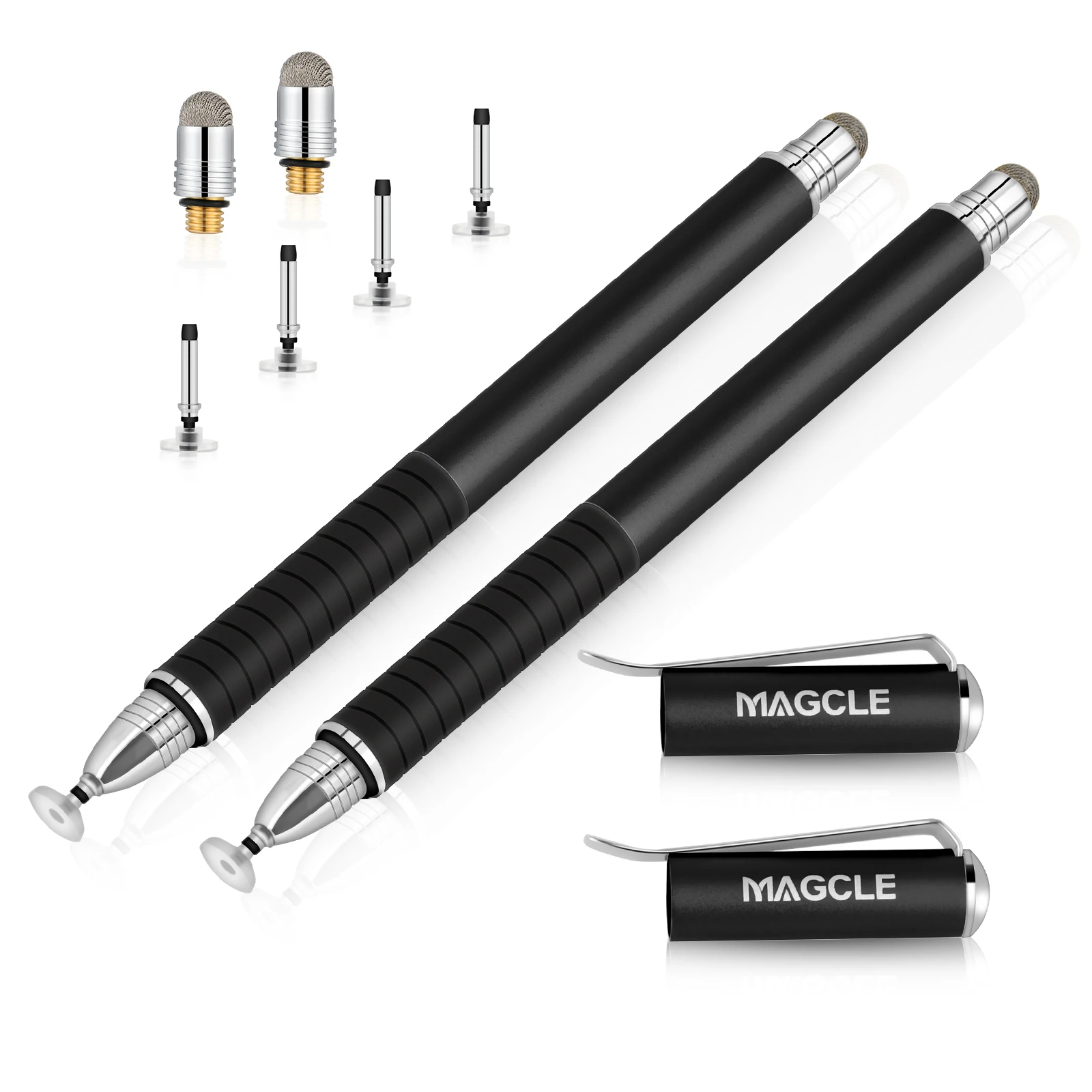 Universal Fiber Stylus 2 in 1 Disc Stylus Pen Mesh Fiber Tip Series Precision Touch Screen Pens for All Capacitive Touch Screens