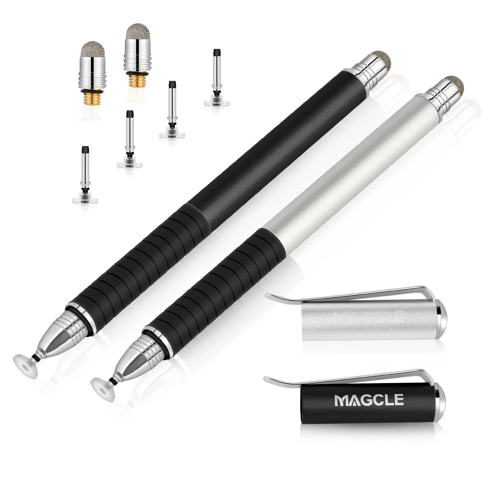 Universal Fiber Stylus 2 in 1 Disc Stylus Pen Mesh Fiber Tip Series Precision Touch Screen Pens for All Capacitive Touch Screens