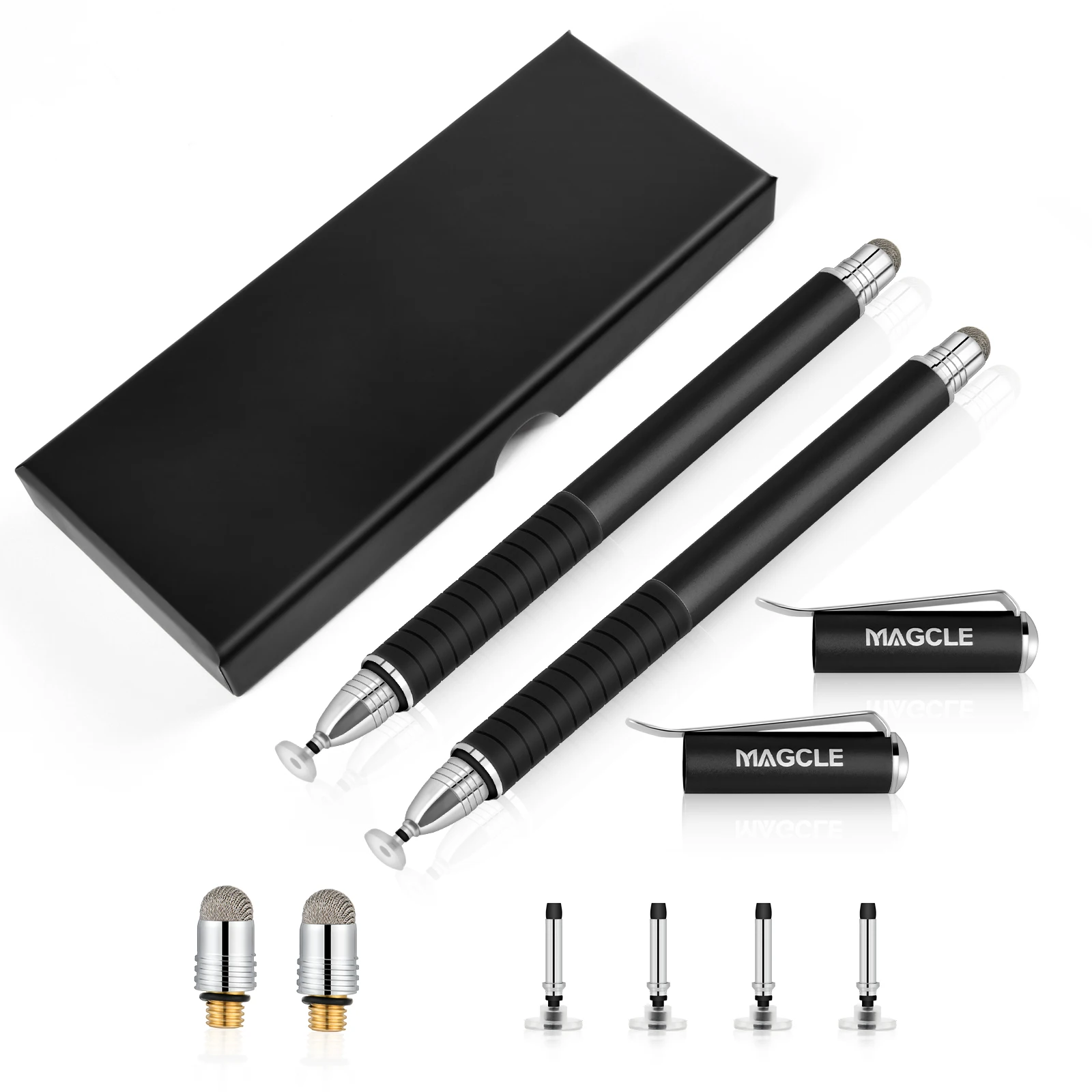 Universal Fiber Stylus 2 in 1 Disc Stylus Pen Mesh Fiber Tip Series Precision Touch Screen Pens for All Capacitive Touch Screens